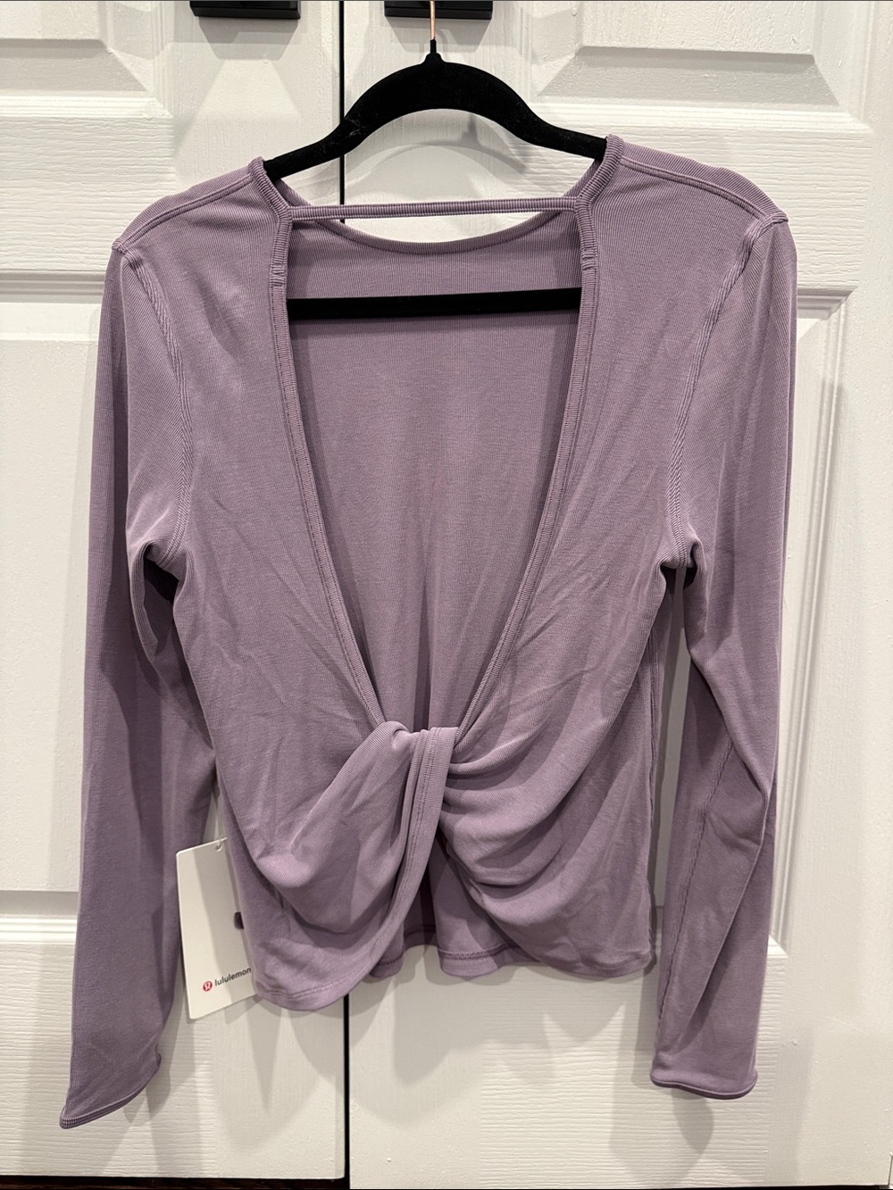 Lululemon Twist-Back Soft Ribbed Long Sleeve Top - Size 6
